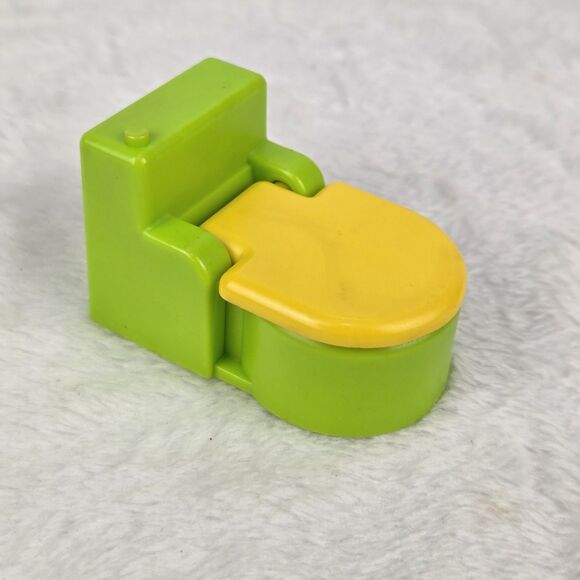 Vintage 1970s Fisher Price Little People Living Room And Bathroom Furniture Lot - Picture 10 of 16